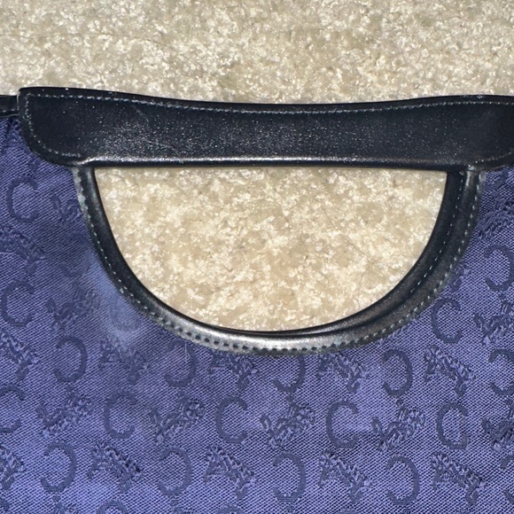 Vintage Celine Navy Blue Monogram Tote Bag - Picture 4 of 10